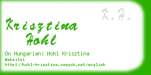 krisztina hohl business card
